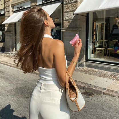 Elegant Short Halter Top