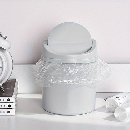Compact Desk Trash Bin with Lid